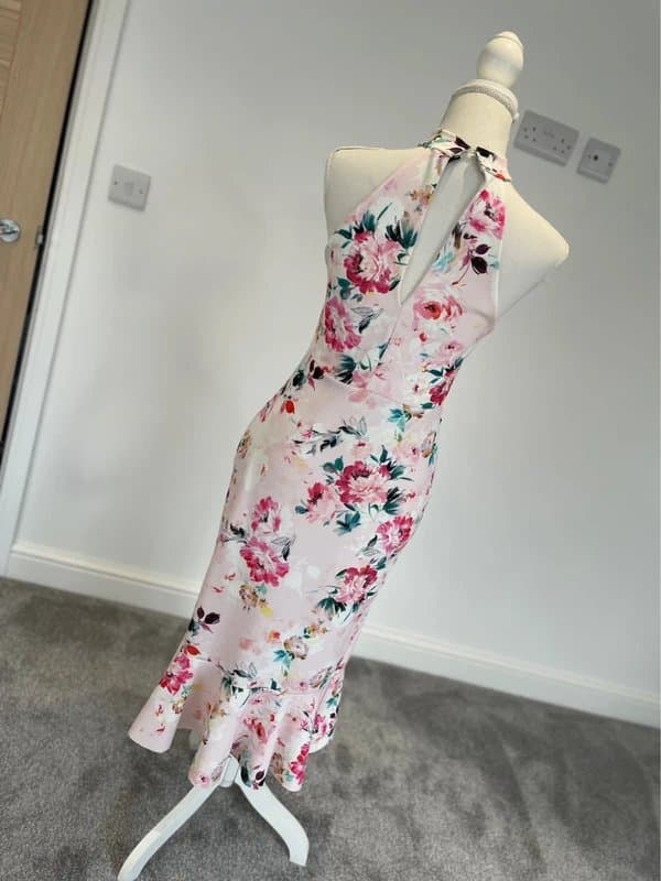 New Look Floral halter neck occasion dress