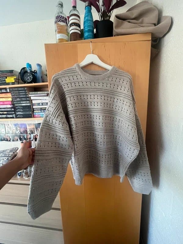 ASOS Design ASOS Design knitted extreme oversized slouchy jumper in stone