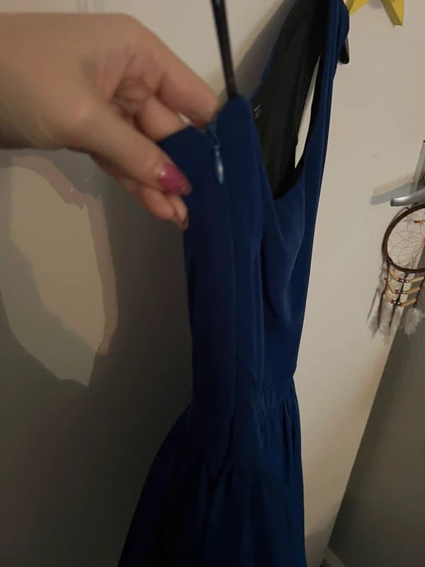 Bershka Bershka one shoulder blue black tulle dress