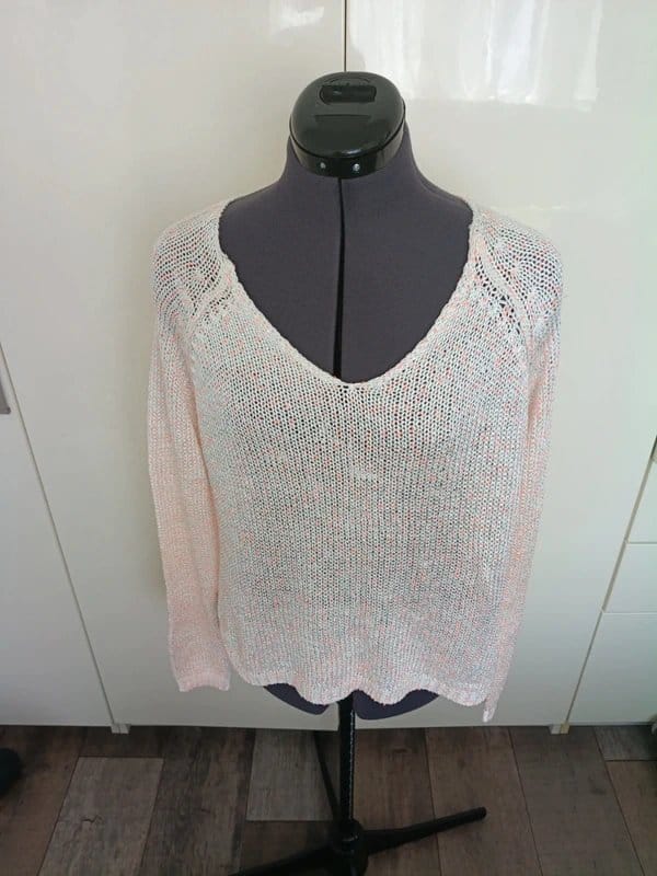 New Look White and Orange Speckled Jumper