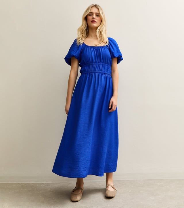 New Look Women's Bright Blue Milkmaid Midi Dress New Look - 3