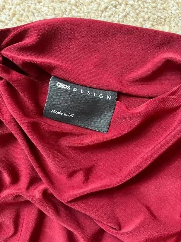 ASOS Deep cherry red high neck top