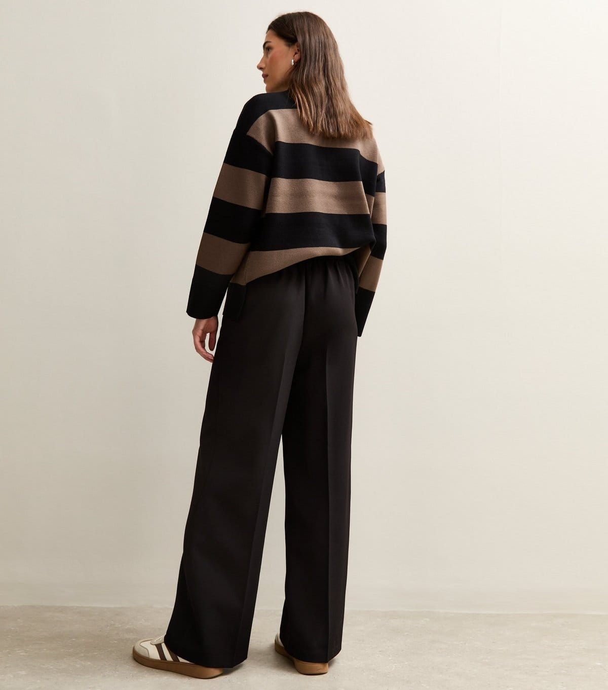 New Look Women's Black Pull On Wide Leg Trousers New Look - 4