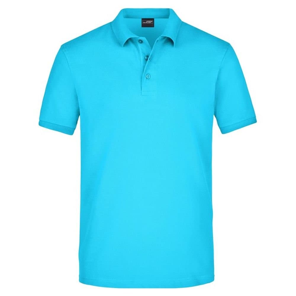 James and Nicholson James and Nicholson Men's Piqué Elasticated Polo Shirt in Turquoise