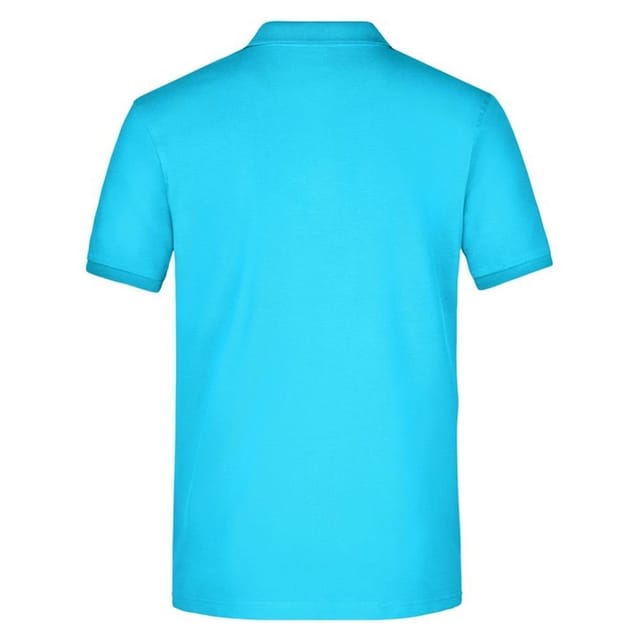 James and Nicholson James and Nicholson Men's Piqué Elasticated Polo Shirt in Turquoise - 2