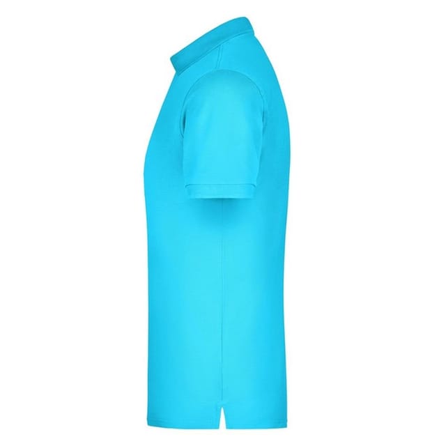 James and Nicholson James and Nicholson Men's Piqué Elasticated Polo Shirt in Turquoise - 3