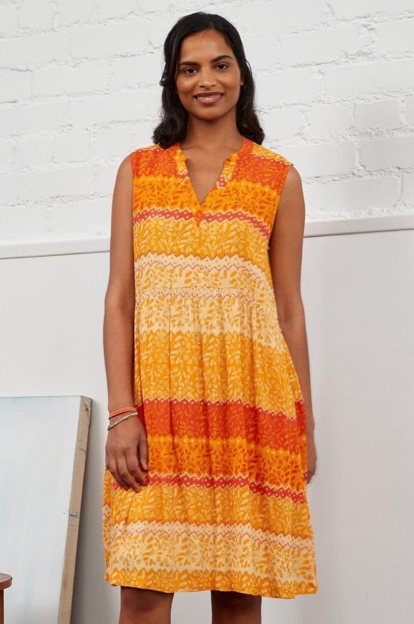 Nomads Clothing Nomads Clothing Women's Crinkle Gathered Tunic Dress in Yellow