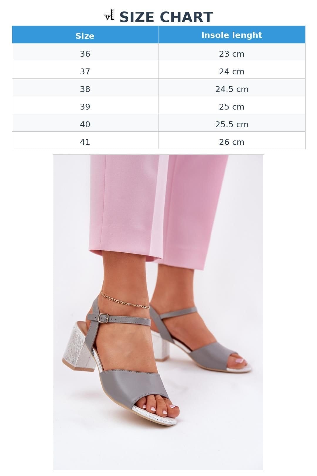 Love Lace Love Lace Women's Vinceza Column Heel Buckle Sandals in in Grey - 4