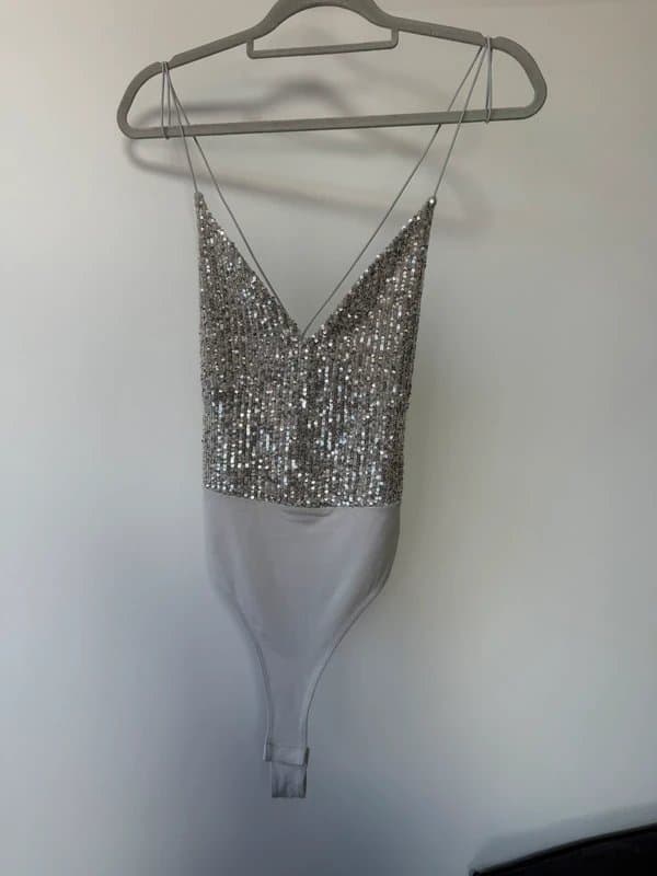 ASOS Asos sequin top/ bodysuit size S/M