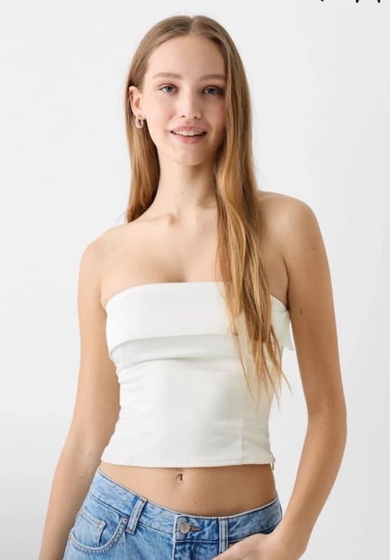 Bershka Bershka Satin Bandeau Top