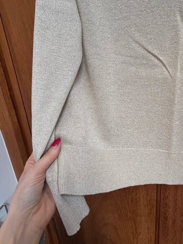 Zara Zara Gold fine knot jumper size small