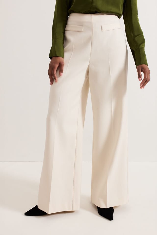 Phase Eight Phase Eight Women's Elodie Wool Blend Trouser in Warm White - 3