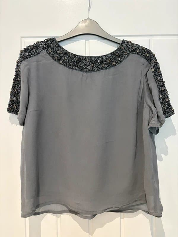 Topshop Women’s Topshop embellished sequin top / blouse size 10