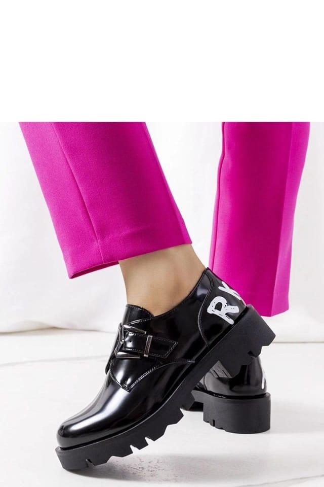 Love Lace Love Lace Women's Comfort Slip On Buckle Loafers with Elastic Fit for Summer in Black - 3
