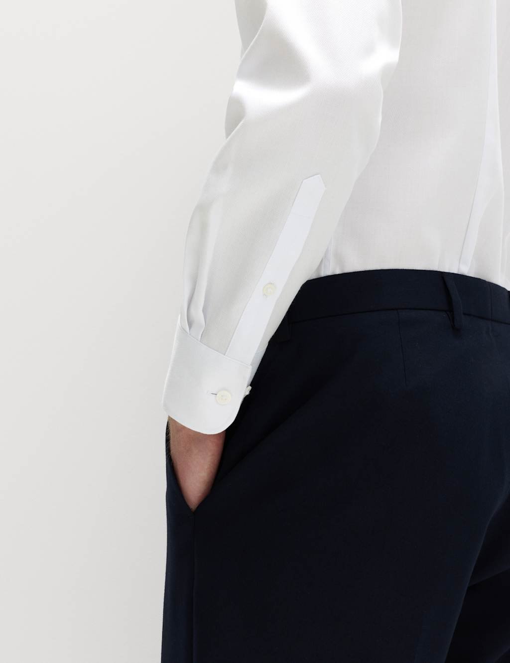 Marks & Spencer M&S Slim Fit Easy Iron Shirt & Tie Set Blue Mix - 2