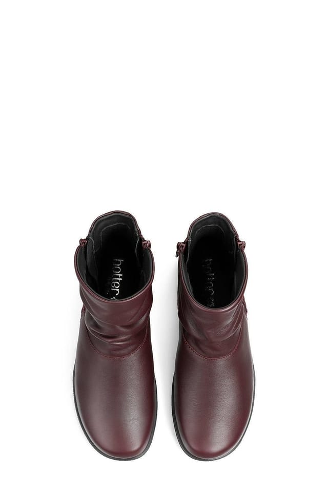 Hotter Hotter Women's 'Whisper' Ankle Boots in Wine - 3