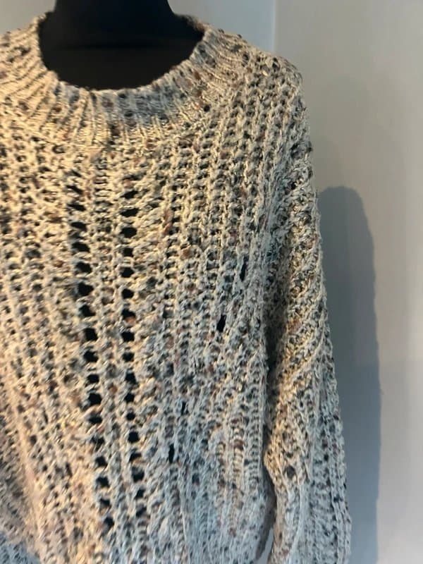 Topshop Topshop beige/brown fleck jumper Large oversized boxy (ref v96) warm cosy winter