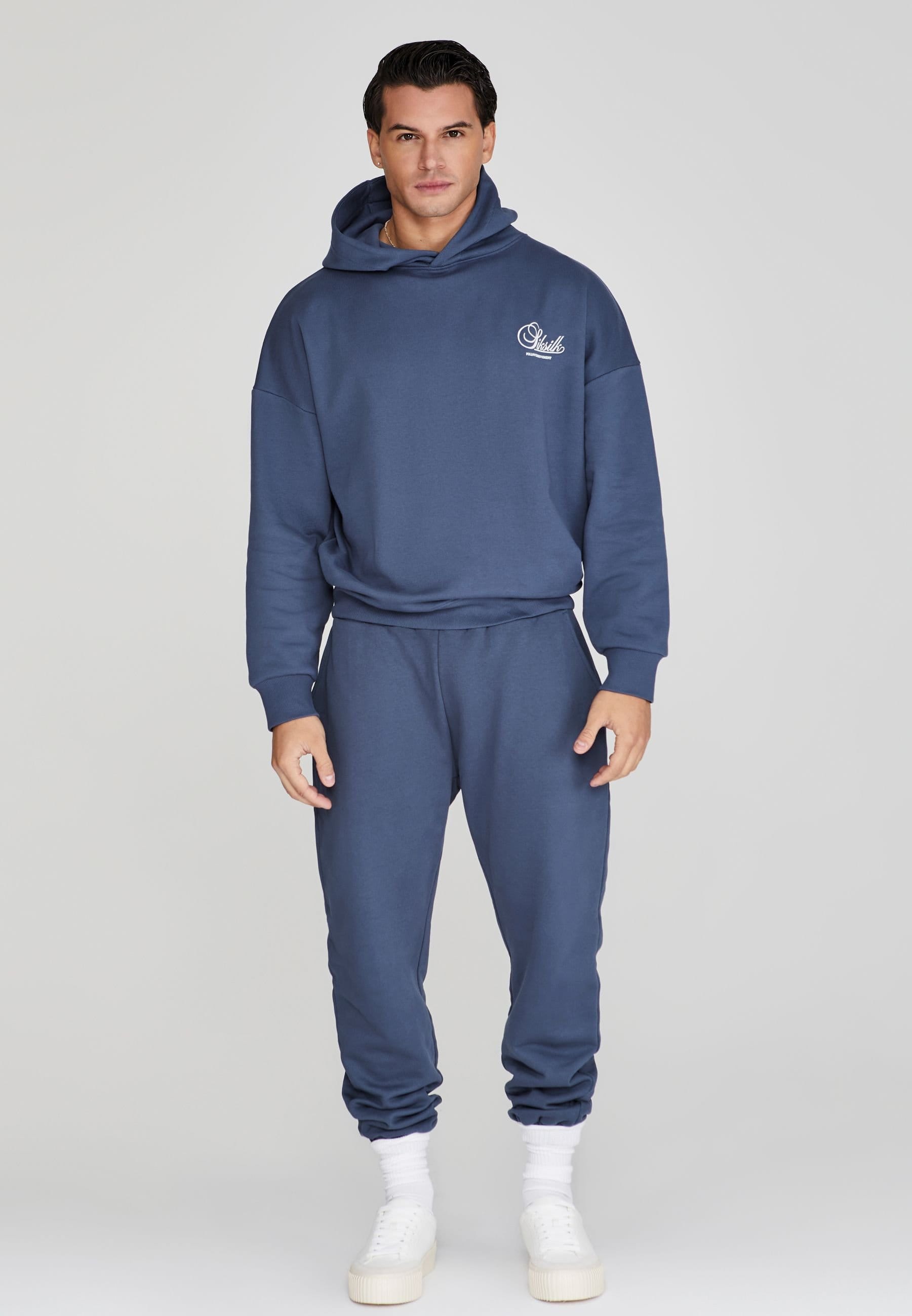 SikSilk SikSilk Men's Graphic Hoodie in Navy - 4