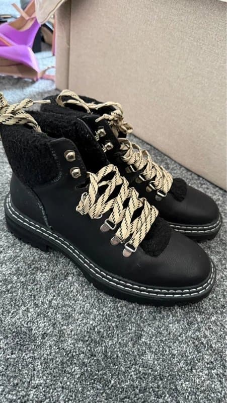 ASOS Black Fur Boots