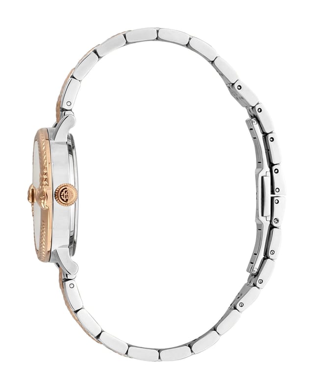 Roberto Cavalli Roberto Cavalli Women's Two Tone Stainless Steel Diamond Quartz Watch in Silver - 3
