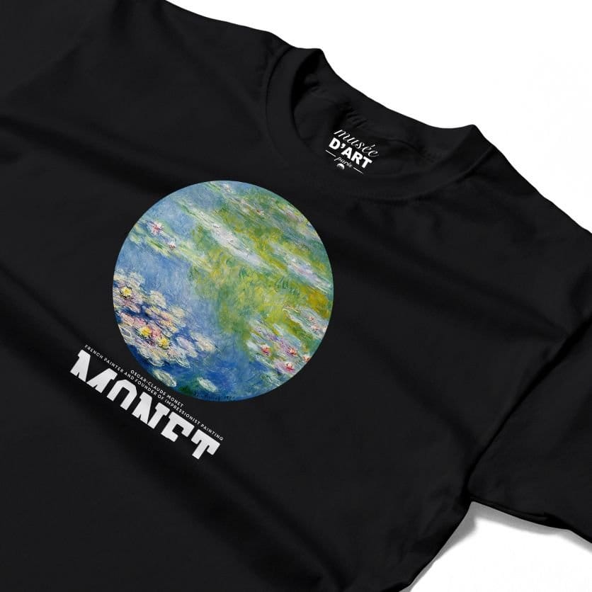 Musee DArt Musee D'Art Men's Monet - Water Lilies 1908 T-Shirt in Black - 4