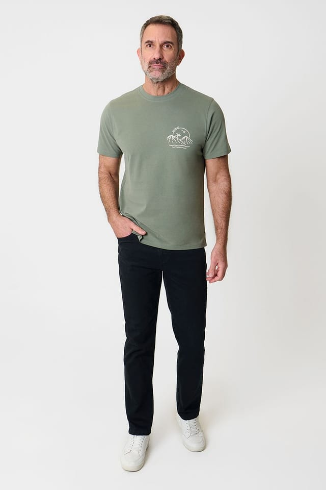 Saltwell Saltwell Men's Graphic Print Cotton T-Shirt in Green - 3