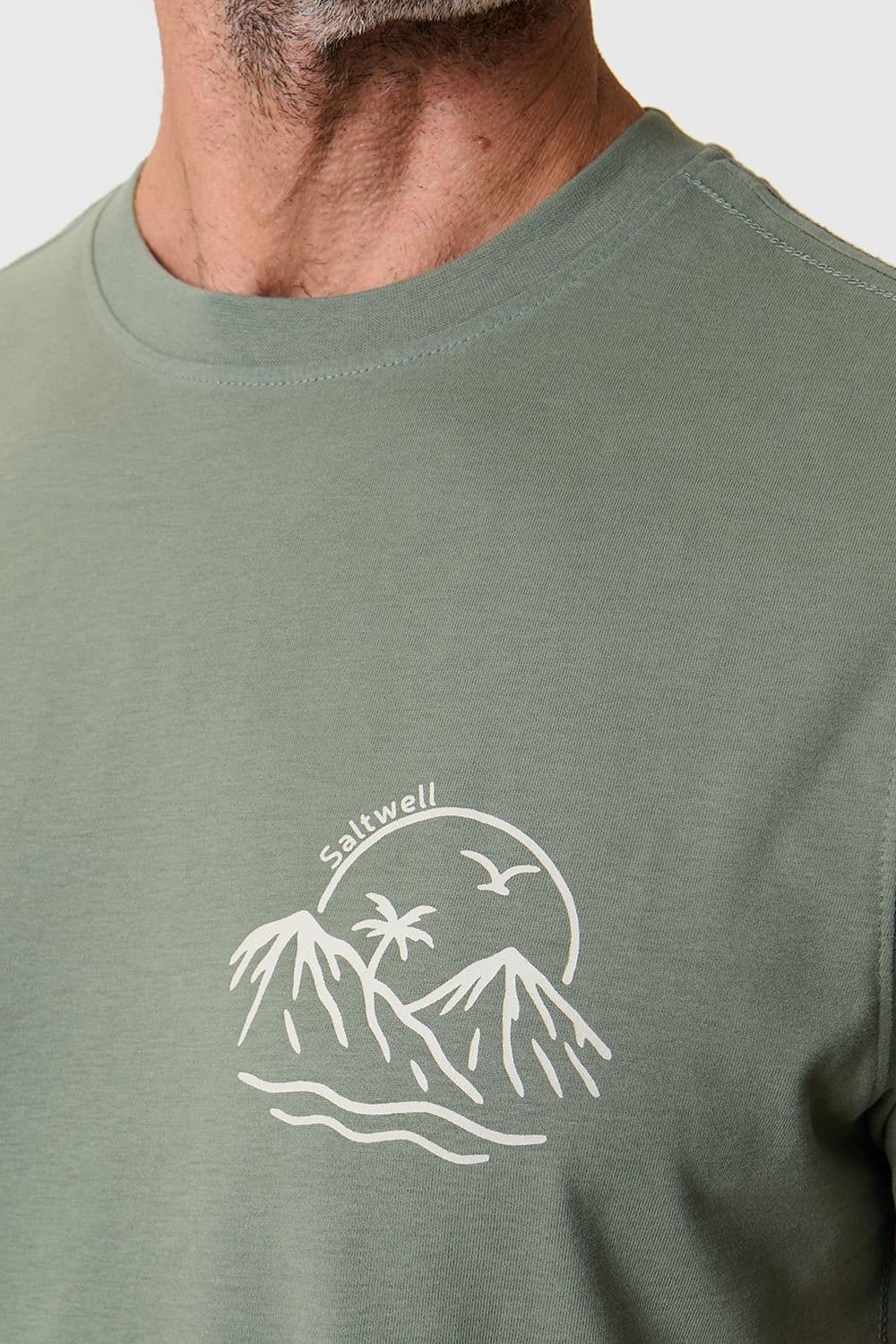 Saltwell Saltwell Men's Graphic Print Cotton T-Shirt in Green - 4