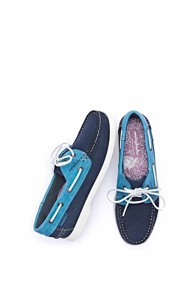 Moshulu Moshulu Women's 'Salcombe 3' Boat Shoes in Blue - 2