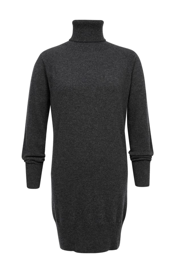 Celtic & Co Celtic & Co Women's Roll Neck Long Sleeve Dress in Dark Grey - 2