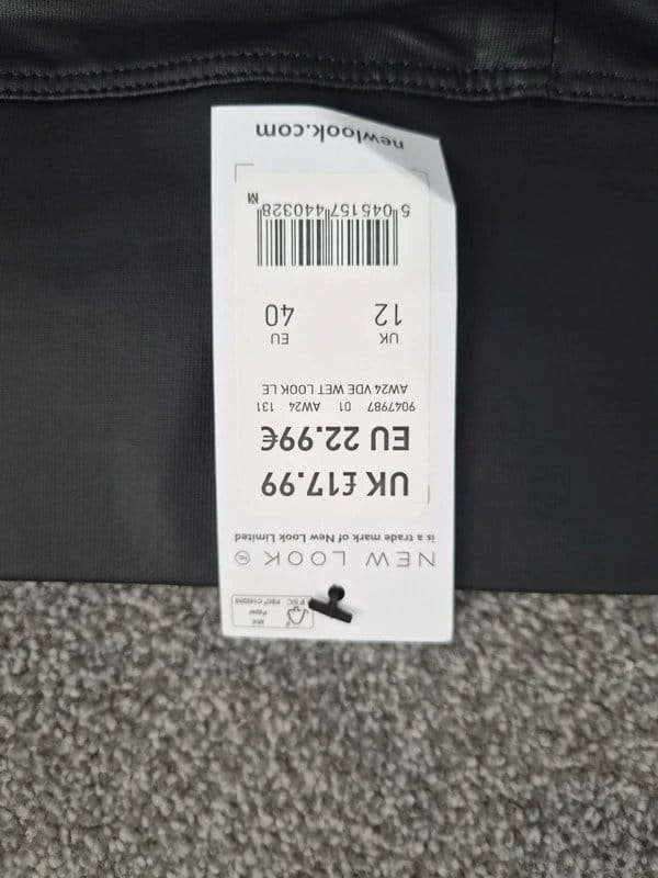 New Look Black Leather Look Leggings