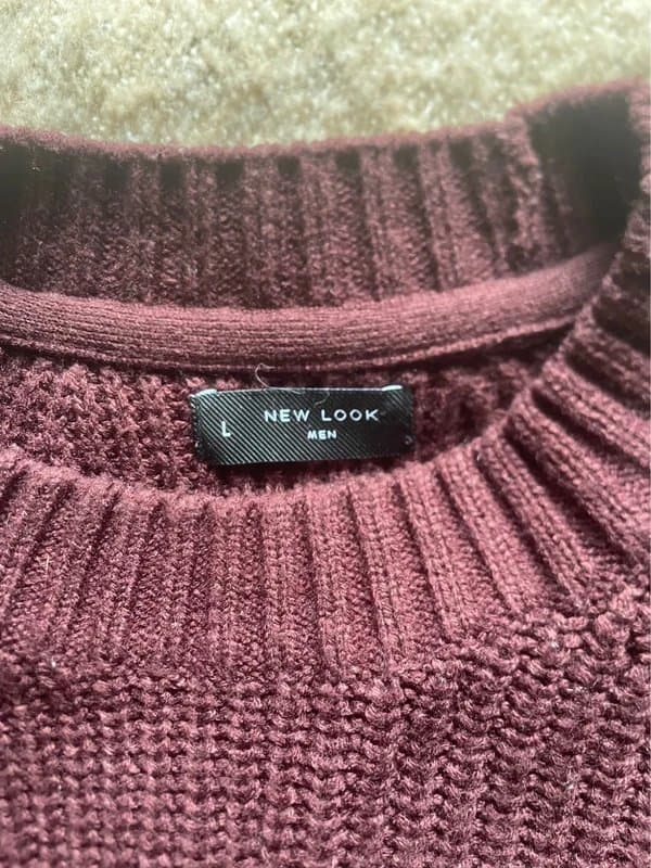New Look Burgundy knitted jumper