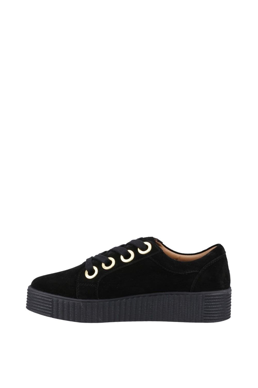 Hush Puppies Hush Puppies Women's Tamsin Suede Trainer in Black - 4