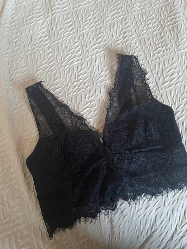 Topshop Black Lace Bralette