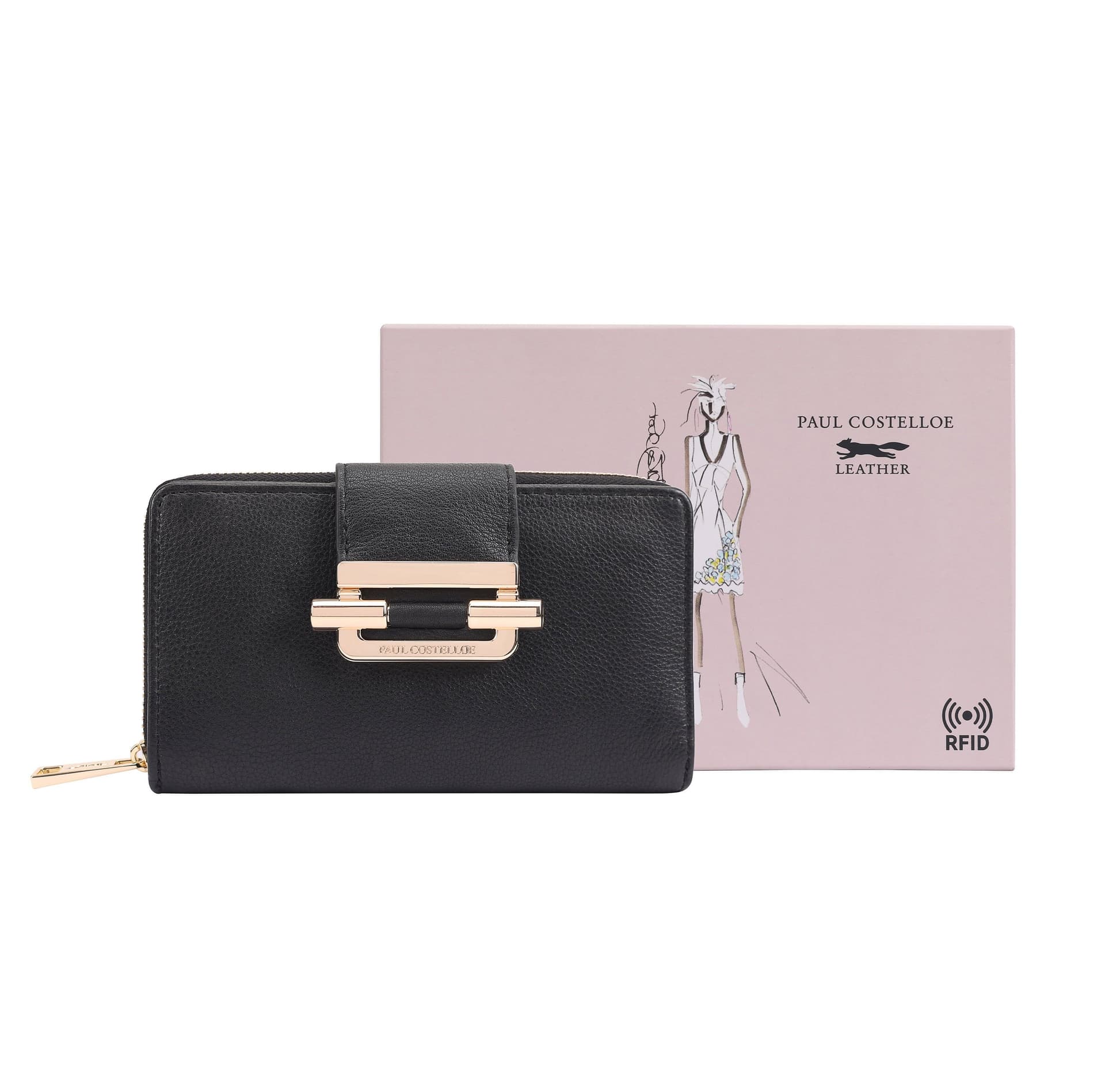 Paul Costelloe Paul Costelloe Women's Ara Leather Purse in Black