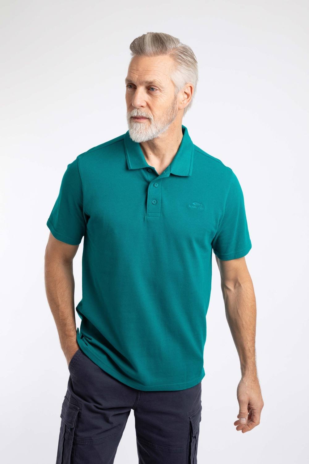 Weird Fish Weird Fish Men's Giles Pique Polo Shirt in Turquoise - 2