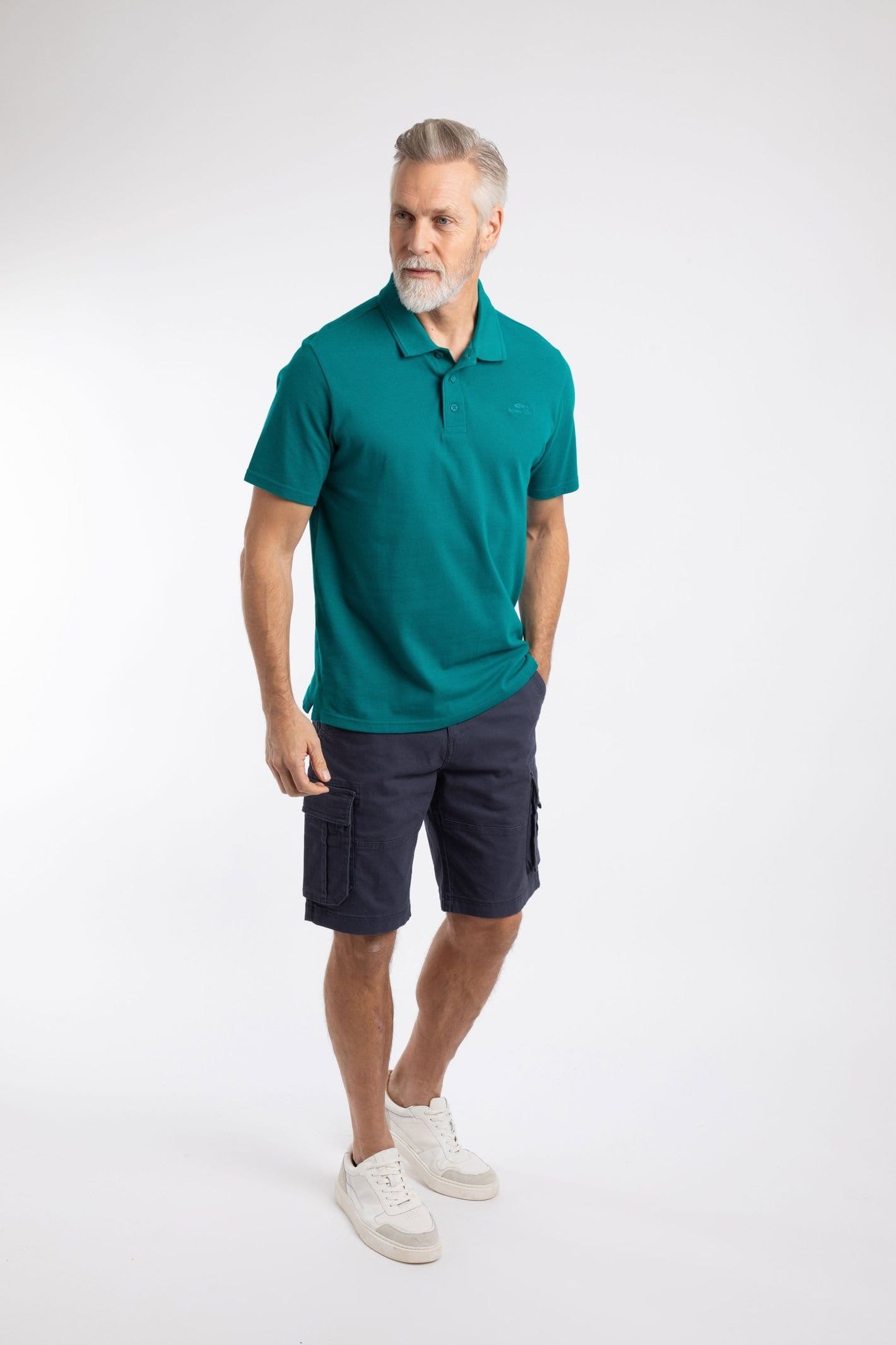 Weird Fish Weird Fish Men's Giles Pique Polo Shirt in Turquoise - 4