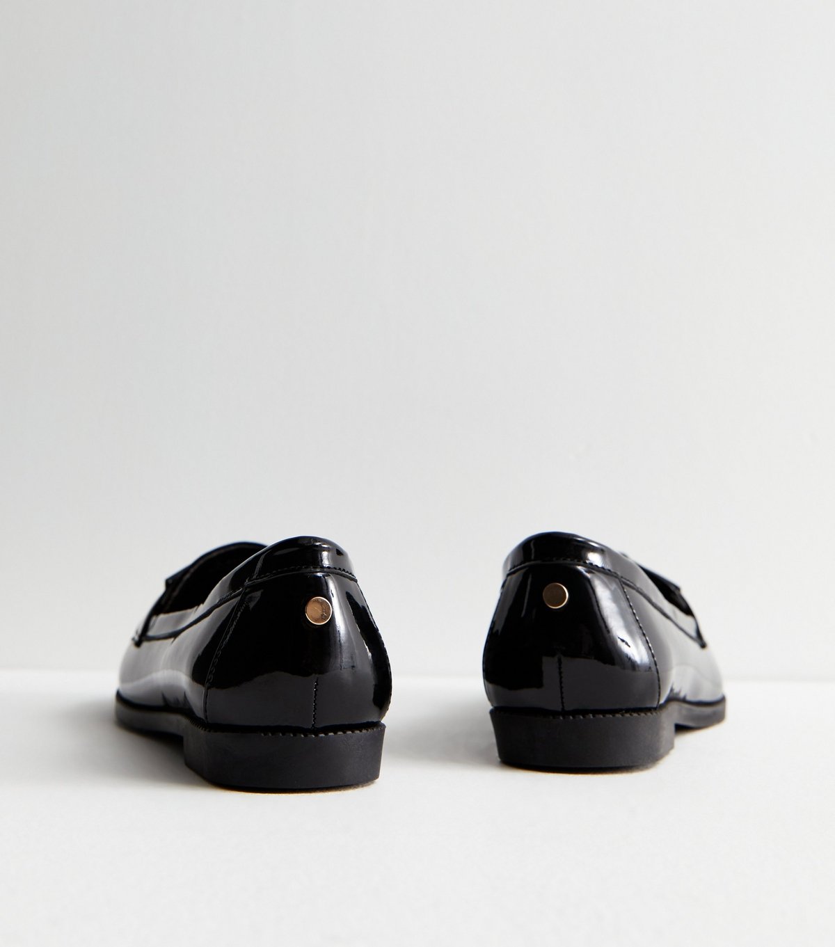 New Look Women's Black Patent Tassel Trim Loafers School New Look - 4