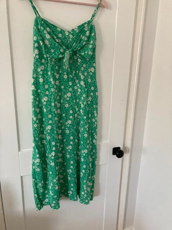 New Look Ladies green floral maxi dress size 14 new look