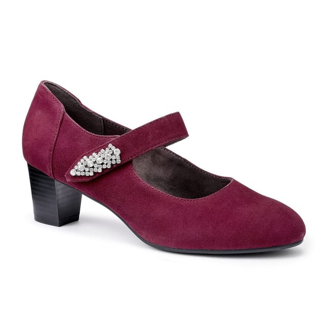 Hotter Hotter Women's 'Duet' Classic Heeled Shoes in Maroon - 2