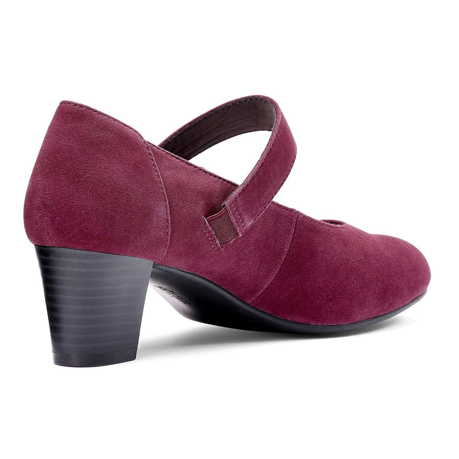 Hotter Hotter Women's 'Duet' Classic Heeled Shoes in Maroon - 4