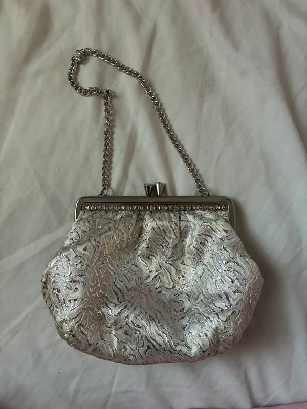 Maclaren Vintage MacLaren of Norwich Silver Evening Bag Chain Clasp 50s 60s Retro