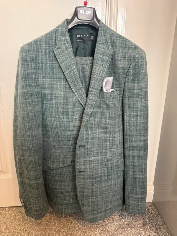 ASOS Design Green Plaid Blazer