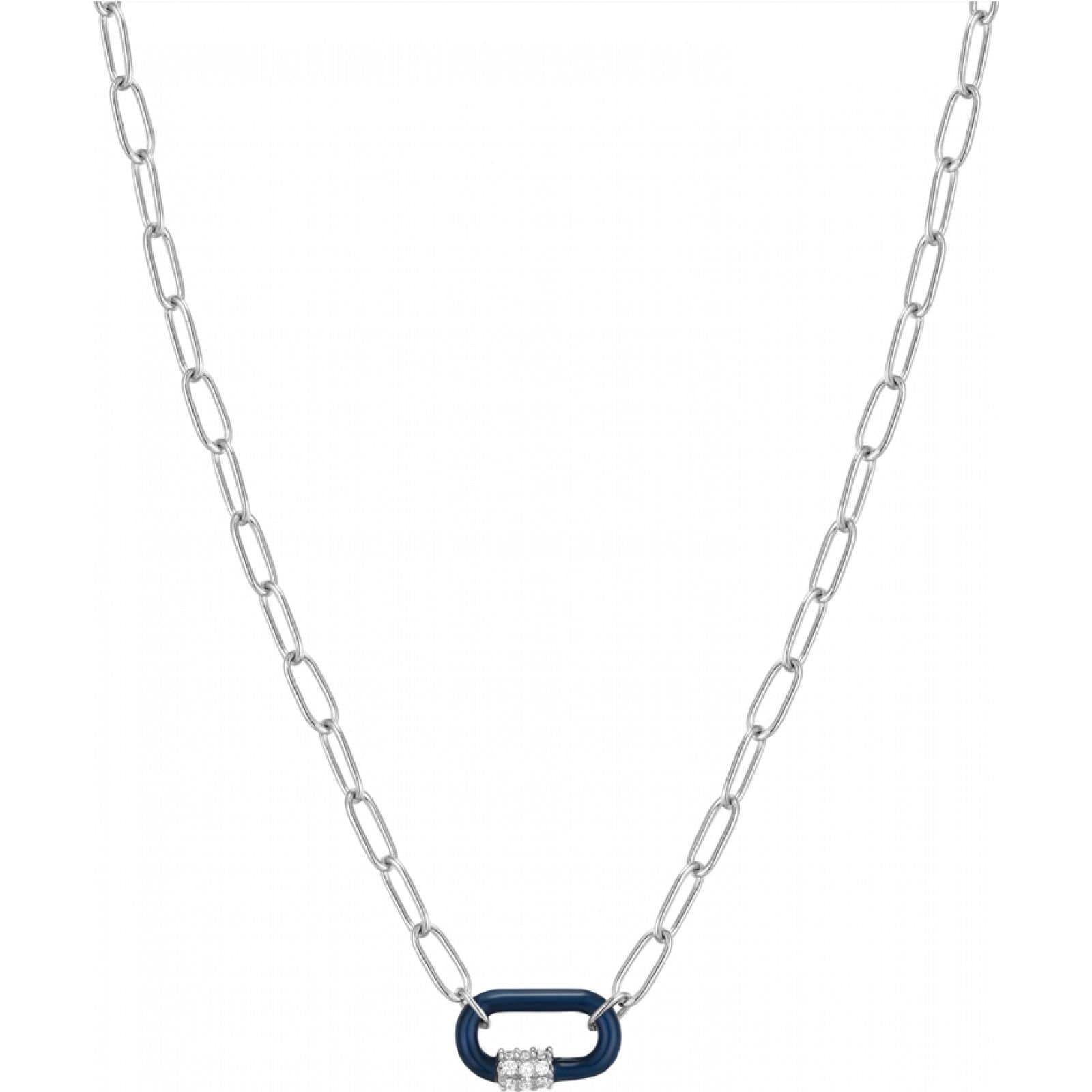 Ania Haie Ania Haie Silver Chain Necklace with Blue Accent