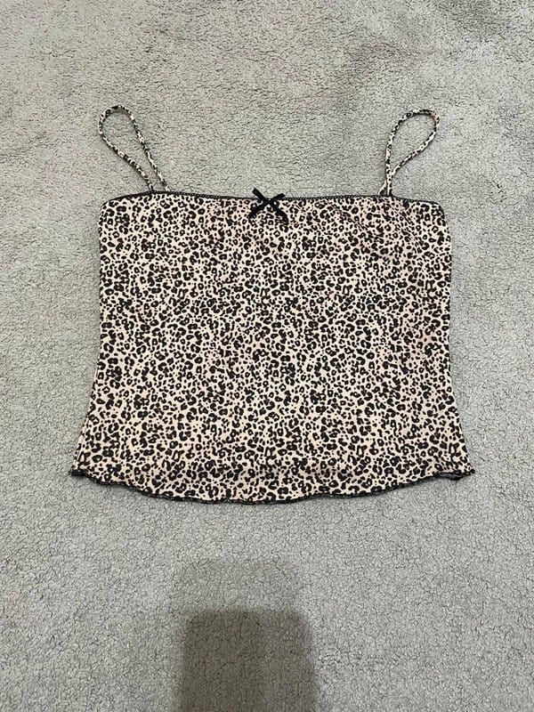 Bershka Leopard Print Cami Top Size Small