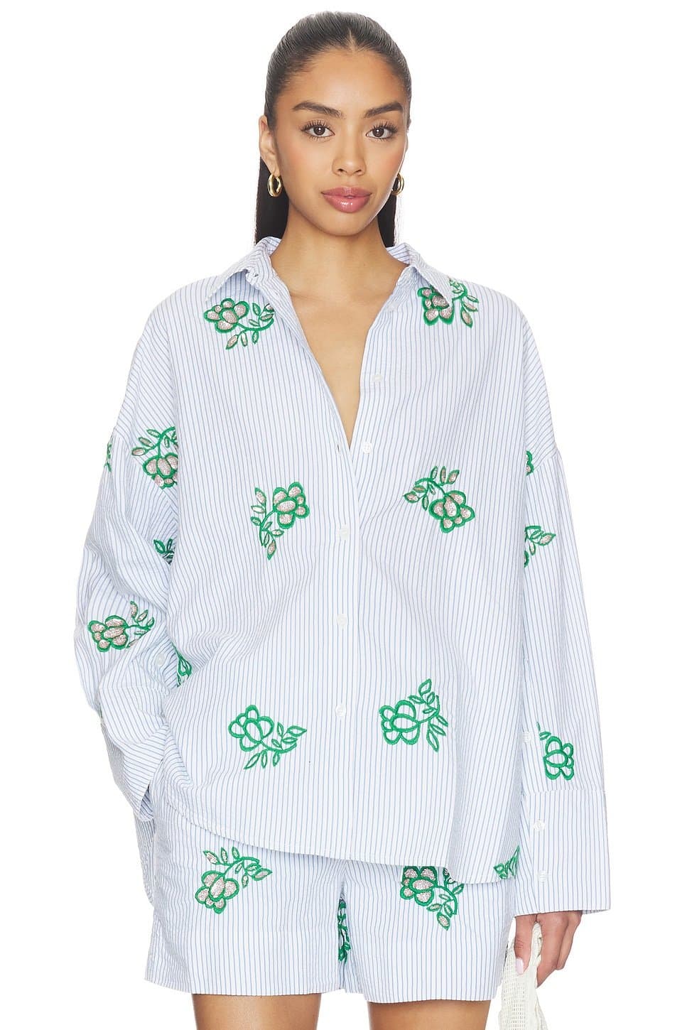 revolve Jalinki Embroidered Shirt