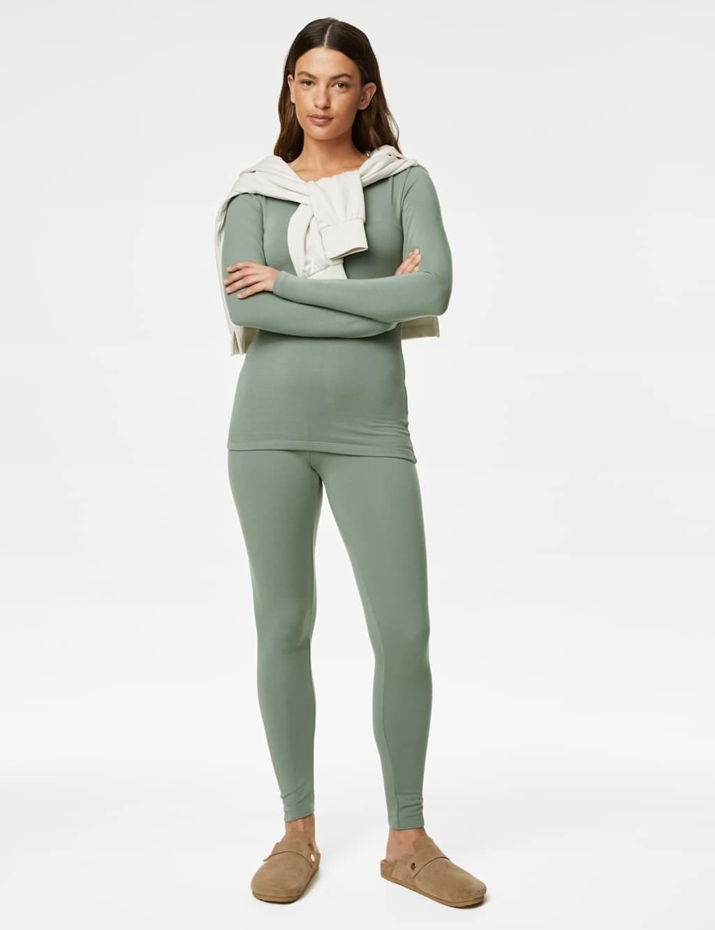 Marks & Spencer M&S Heatgen™ Thermal Leggings Dusty Green