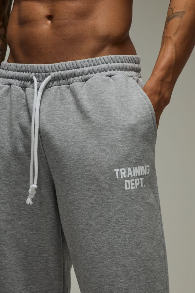 Training Dept. Training Dept. Men's Training Dept Contrast Drawcord Straight Leg Jogger in Grey Marl - 3