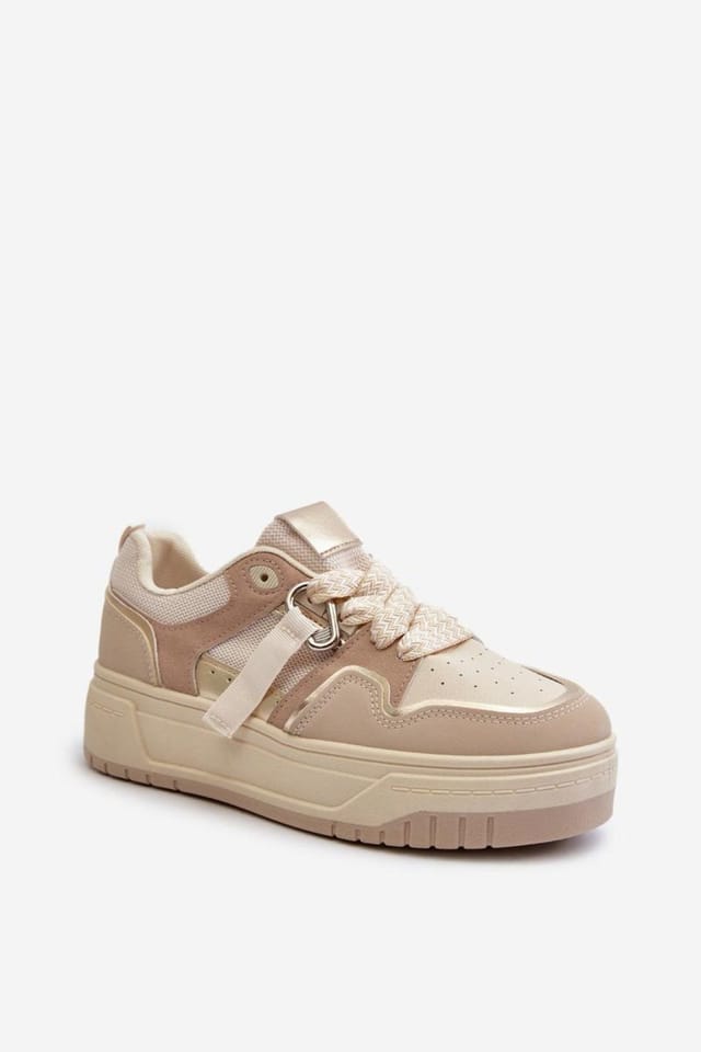Love Lace Love Lace Women's Platform Sneakers Fashion Street Everyday Style in Beige - 2