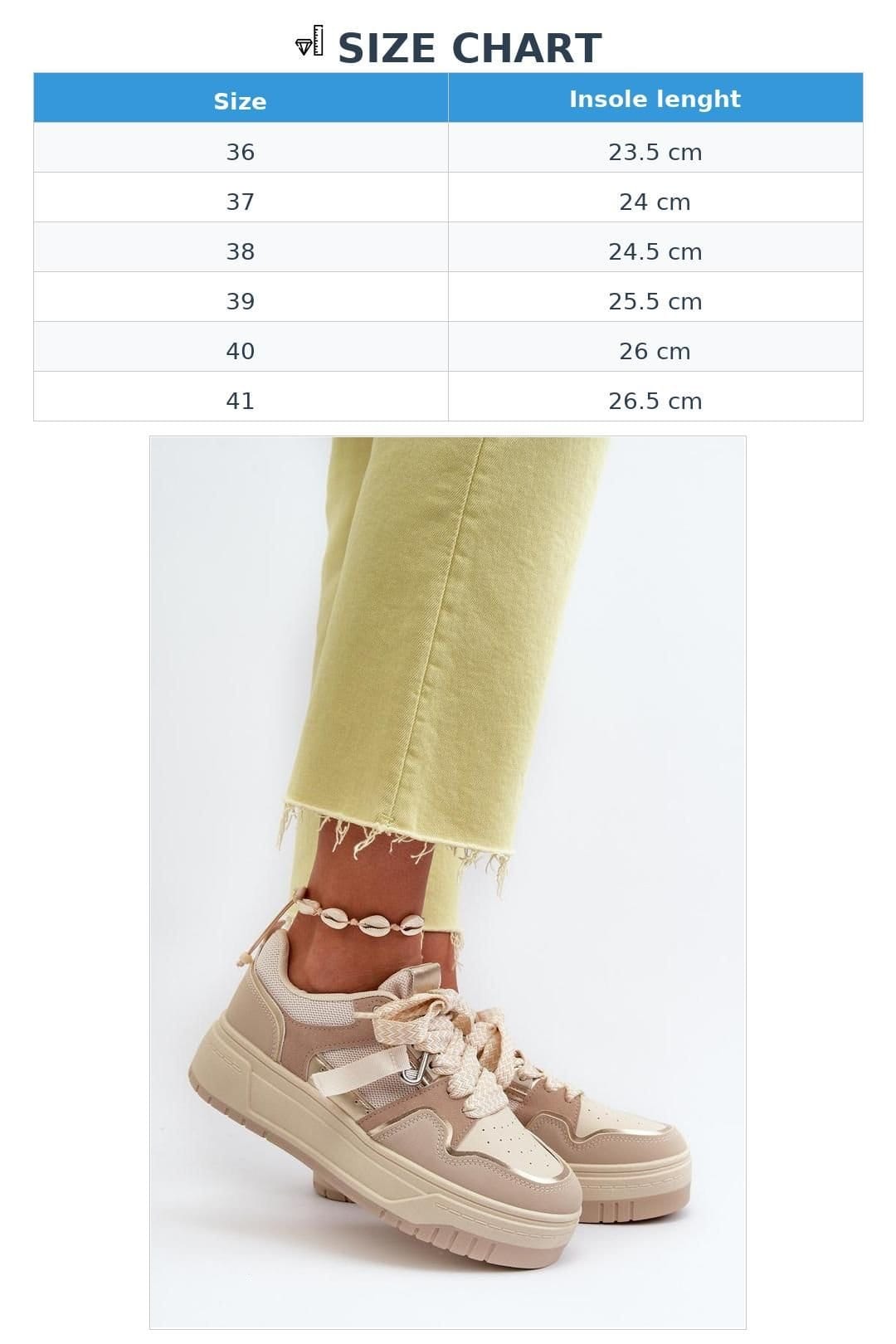 Love Lace Love Lace Women's Platform Sneakers Fashion Street Everyday Style in Beige - 4