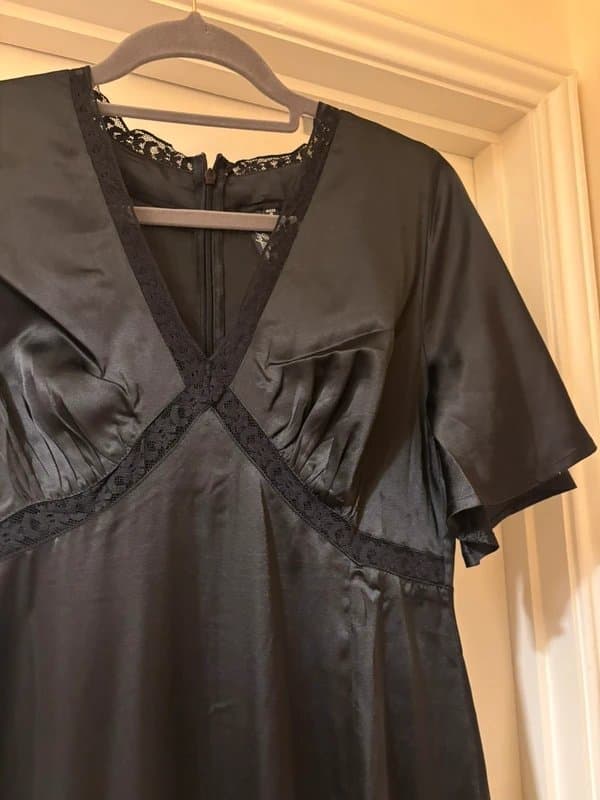 Influence Black Satin tea dress size 12